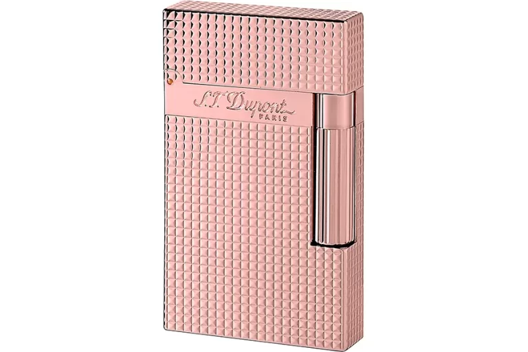 Encendedor dupont para puros color rosa